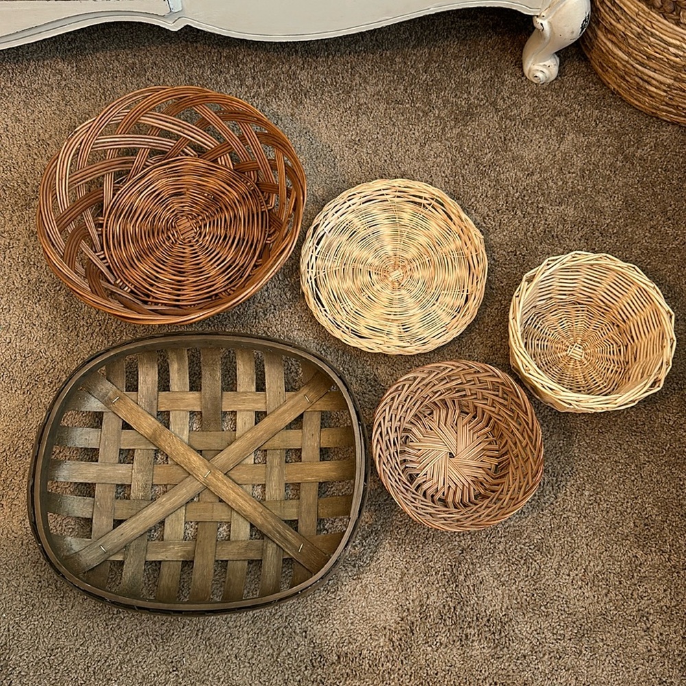 Variety of wall baskets